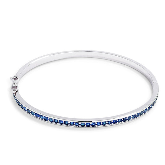 Sapphire Blue CZ Bangle