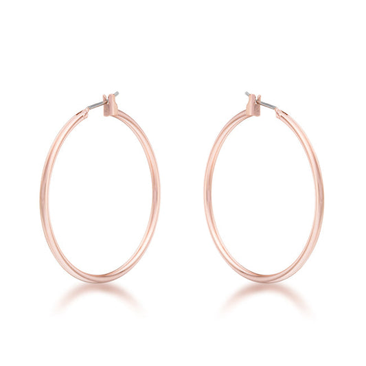 Elegant Rosegold Hoop Earrings