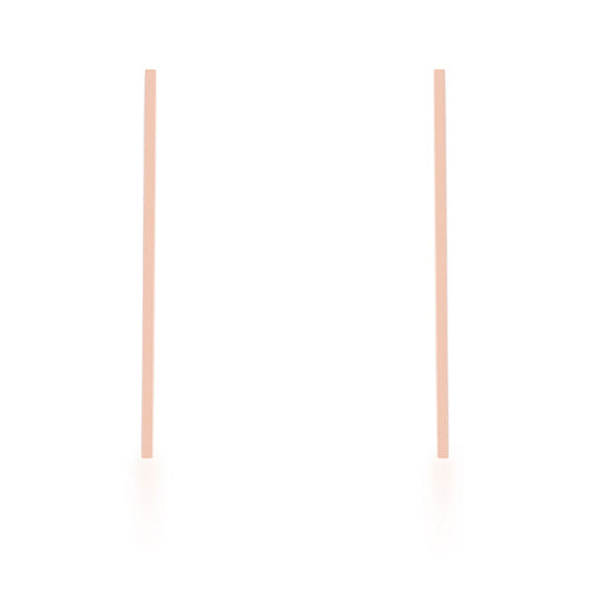 Carolee Rose Gold Stainless Steel Long Line Drop Earrings