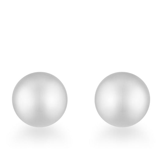 Tina Rhodium Sphere Stud Earrings