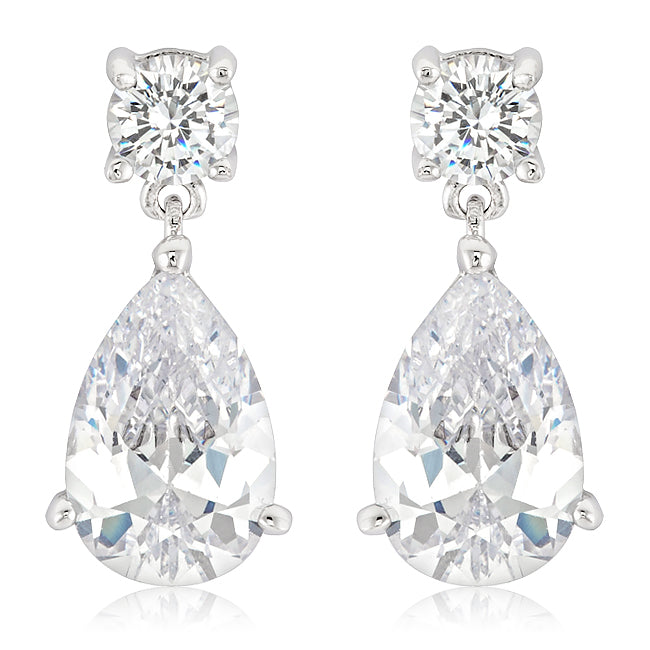 Elegant Cubic Zirconia Drop Earrings