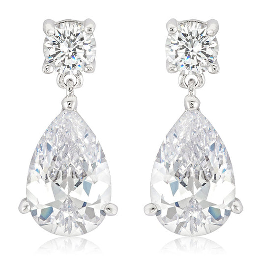 Elegant Cubic Zirconia Drop Earrings