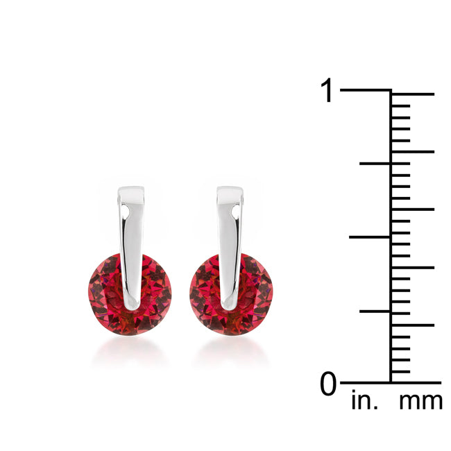 Red CZ Elegance Earrings