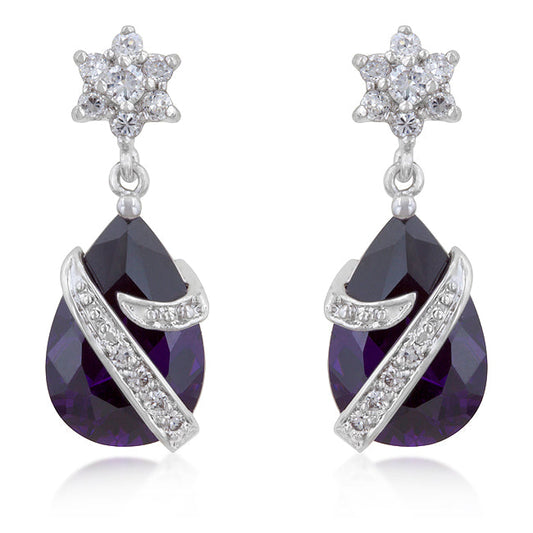 Royal Wrapped Amethyst Earrings