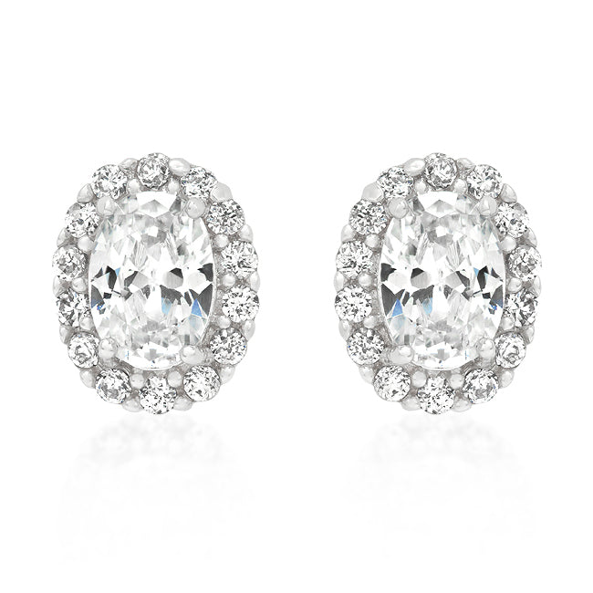 Clear Stone Estate Earrings