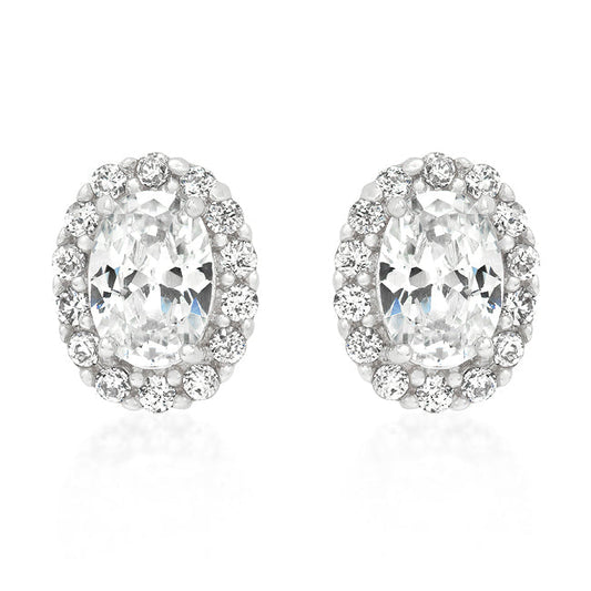 Clear Stone Estate Earrings