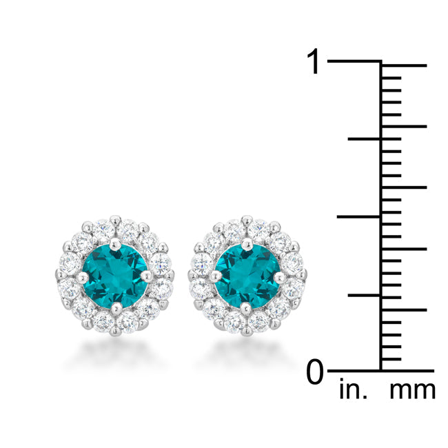 Bella Bridal Earrings in Aqua