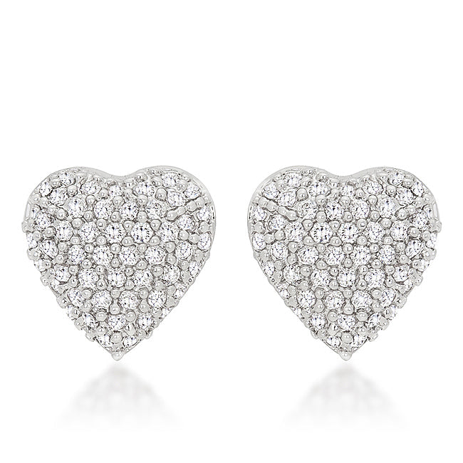 Special Pave Heart Earrings