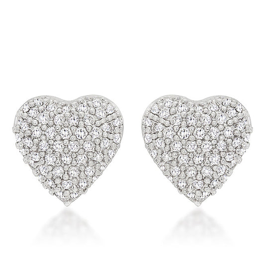 Special Pave Heart Earrings