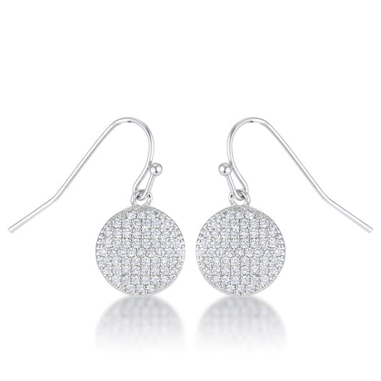 .6 Ct Elegant CZ Disk Earrings