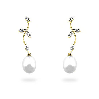 Pearl & Diamond Earrings