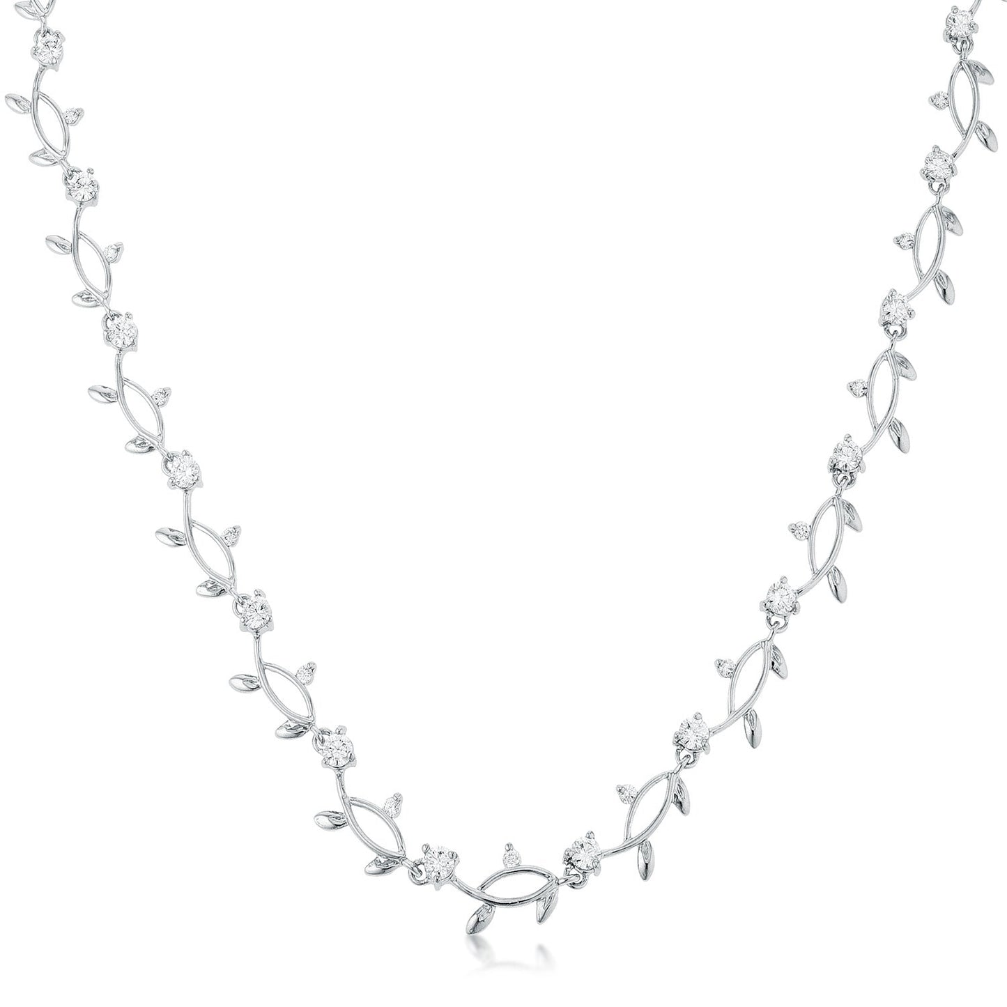 Rhodium Plated Vineyard Necklace