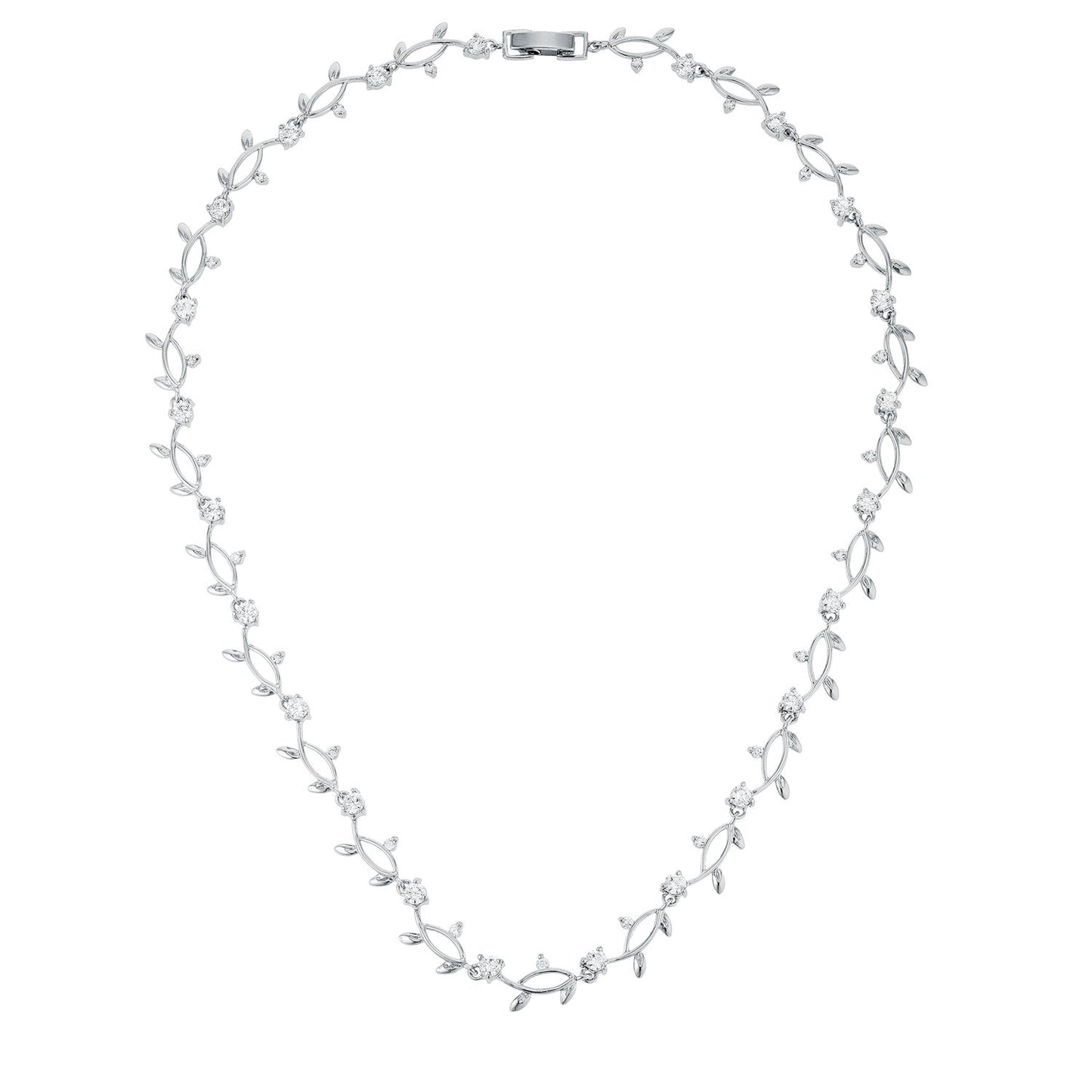 Rhodium Plated Vineyard Necklace