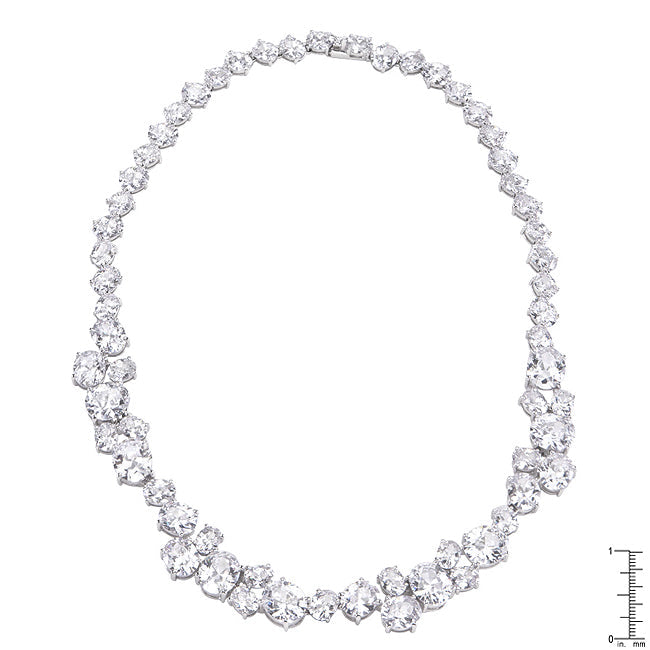 Bejeweled Cubic Zirconia Collar Necklace