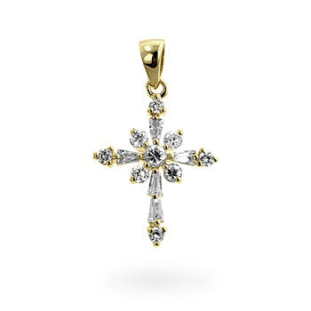 Snowflake Cross Pendant