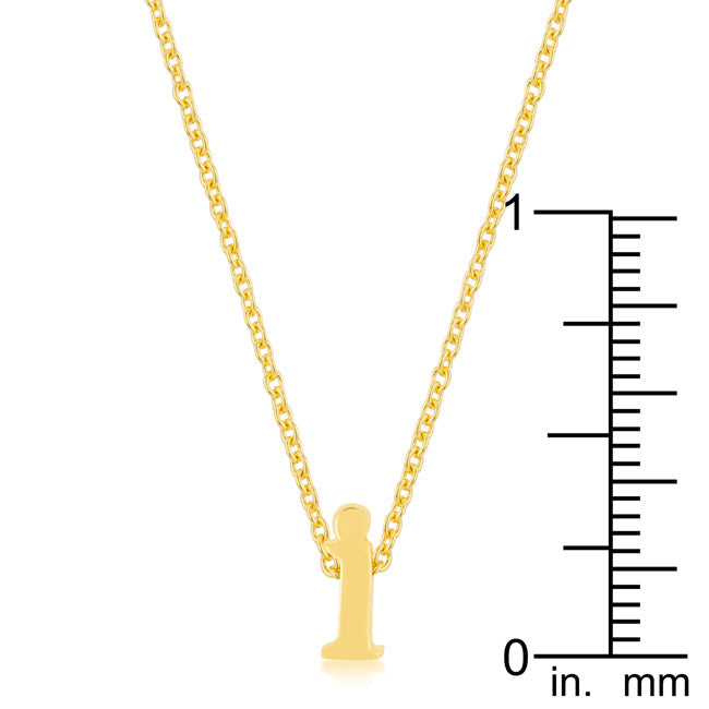 Golden Initial I Pendant