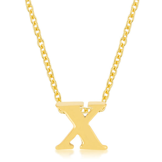 Golden Initial X Pendant