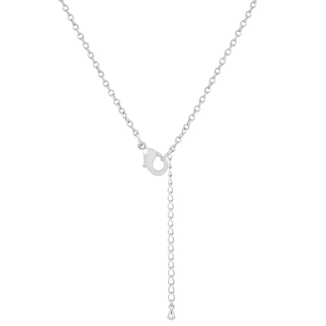 Chrisalee 3.2ct Aqua CZ Classic Drop Necklace