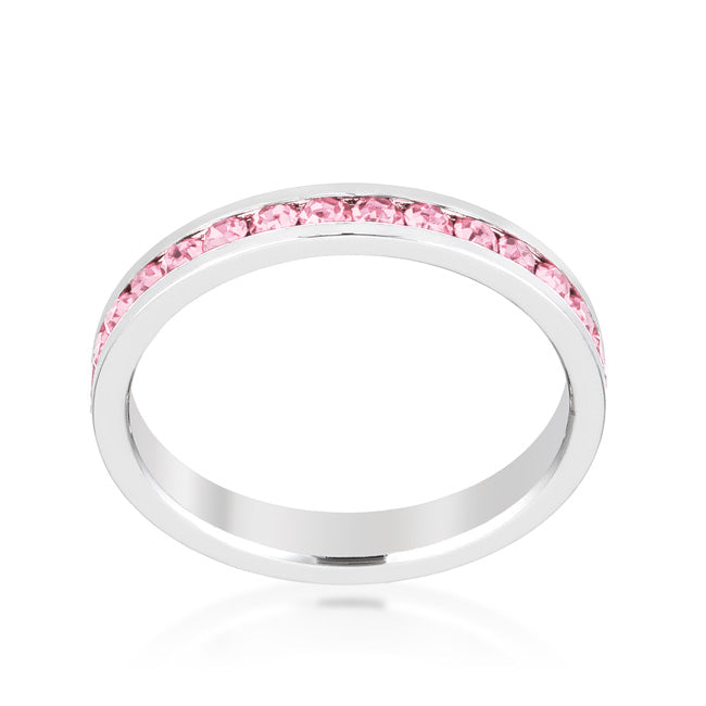 Stylish Stackables Pink Crystal Ring