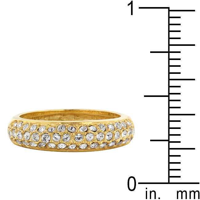 Pave Crystal Goldtone Band