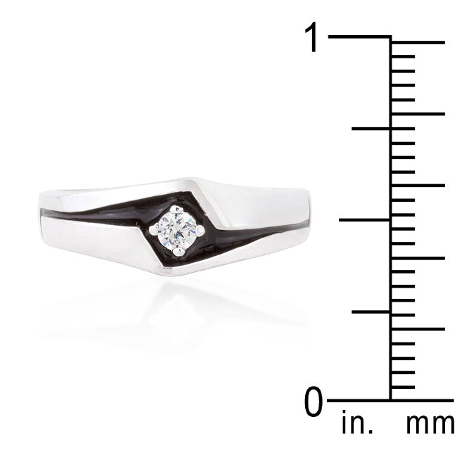 Two-Tone Sleek Mens Ring