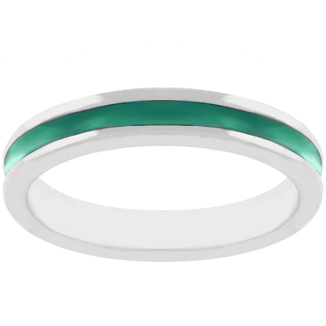 Green Enamel Eternity Ring