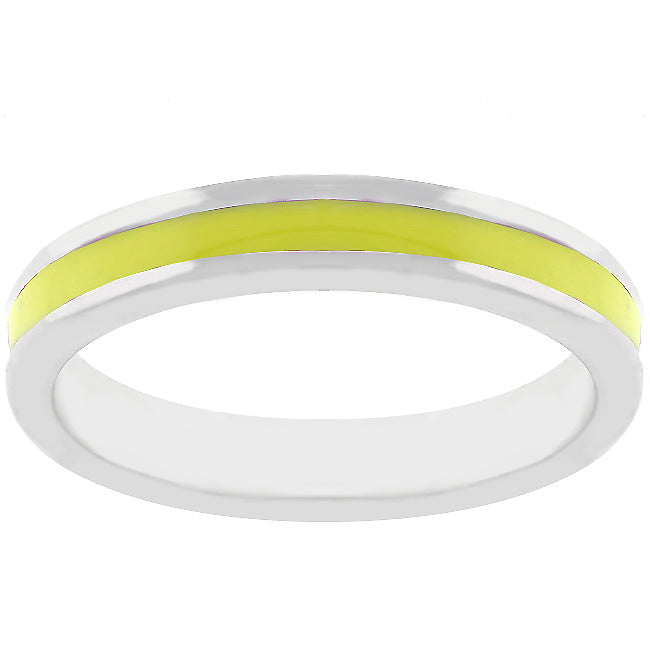 Yellow Enamel Eternity Ring