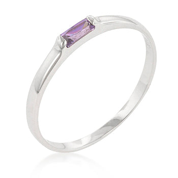 Lavender Petite Solitaire Ring