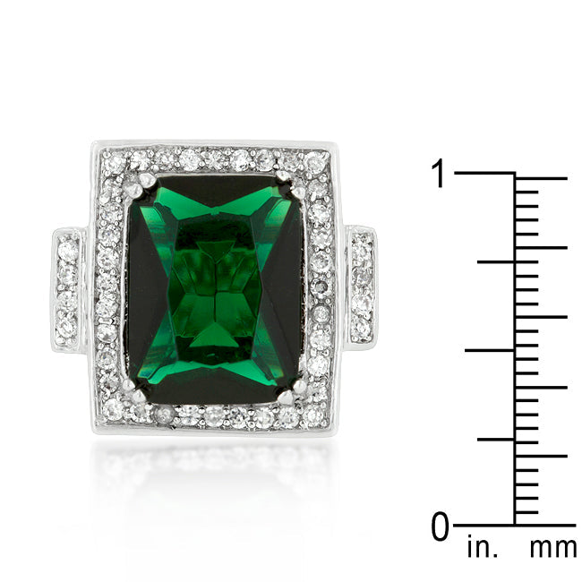 Emerald Green Classic Cocktail Ring