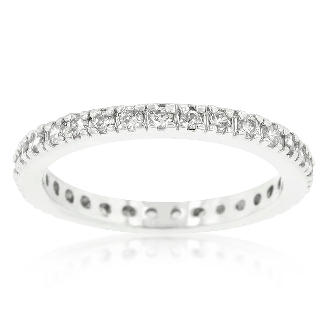 Delicate Cubic Zirconia Eternity Band