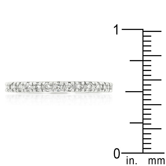 Delicate Cubic Zirconia Eternity Band