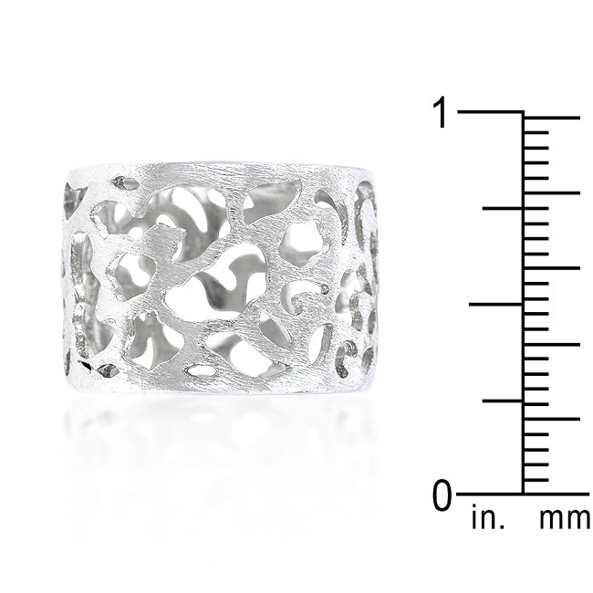 Filigree Matte Rhodium Ring