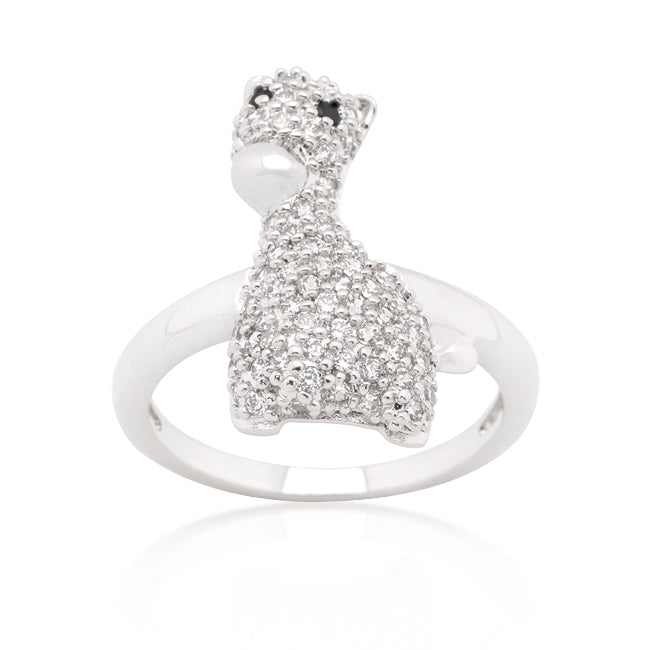 Cubic Zirconia Giraffe Ring