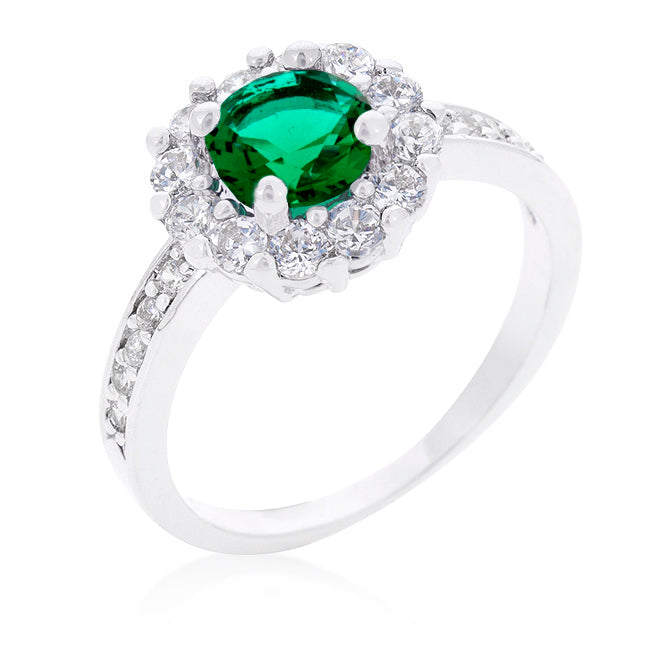 Bella Birthstone Engagement Ring in Green