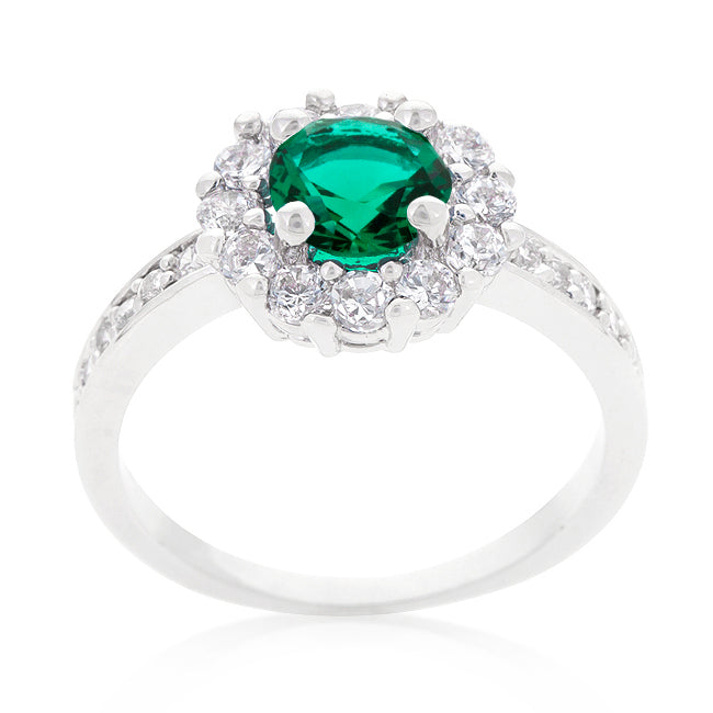 Bella Birthstone Engagement Ring in Green