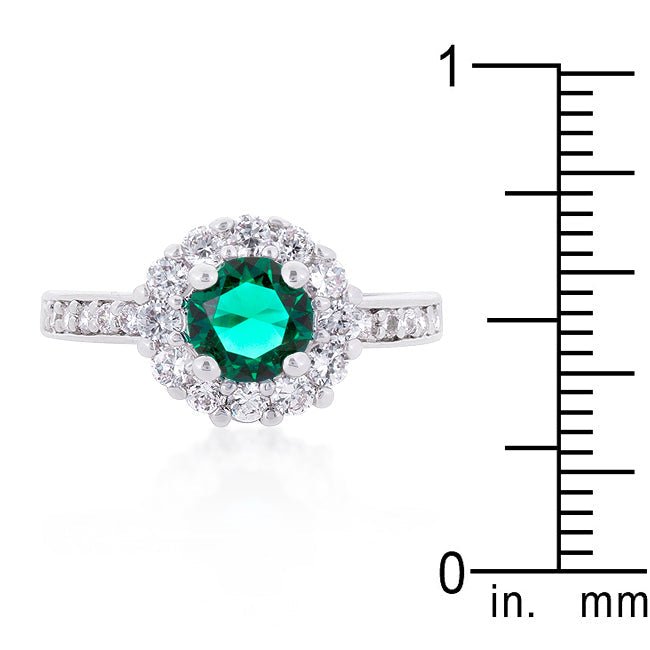 Bella Birthstone Engagement Ring in Green