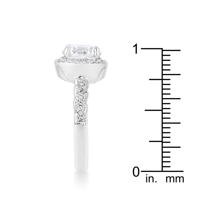 Jordana 2.2ct Clear CZ Rhodium Classic Ring