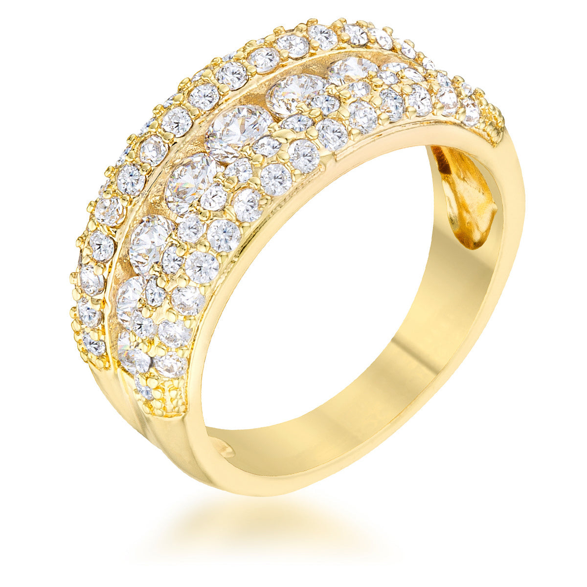 Luna 1.1ct CZ 14k Gold Classic Band Ring