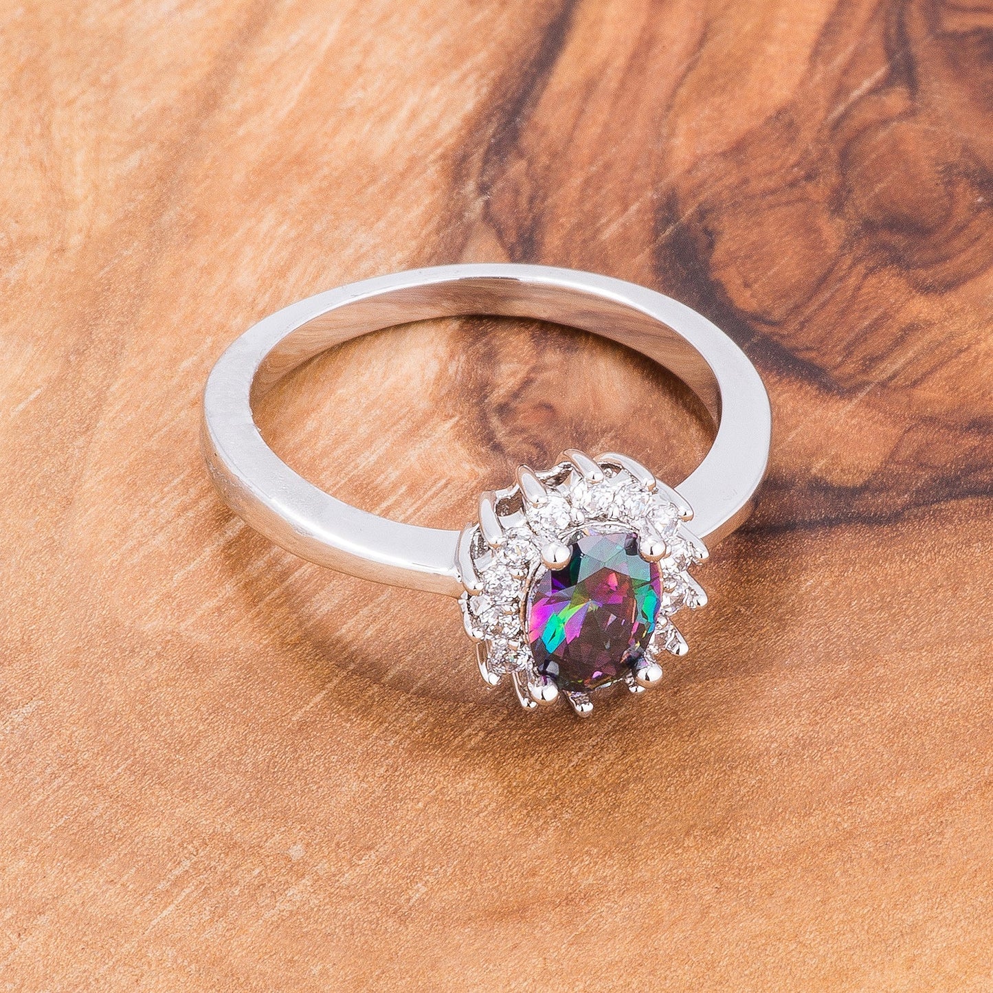 Mystic CZ Petite Oval Ring