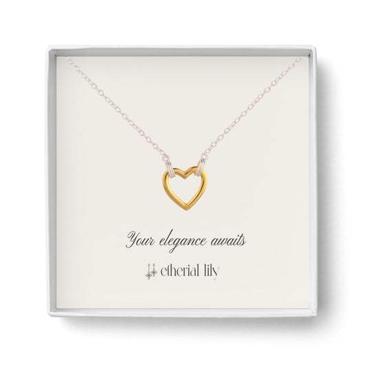 18K Gold Plated Heart Pendant Necklace