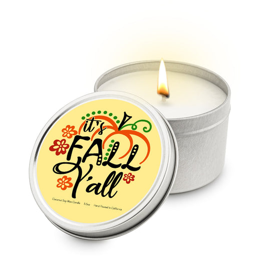 Its Fall Yall 5.5 oz Soy Blend Travel Candle Tin